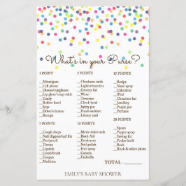 レインボー散水式ベビーシャワーゲーム印刷