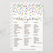 レインボー散水式ベビーシャワーゲーム印刷 (正面/裏面)