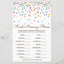 レインボー散水式ベビーシャワーゲーム印刷