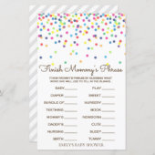 レインボー散水式ベビーシャワーゲーム印刷 (正面/裏面)