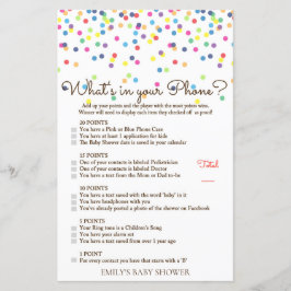 レインボー散水式ベビーシャワーゲーム印刷