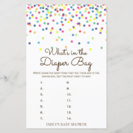 レインボー散水式ベビーシャワーゲーム印刷