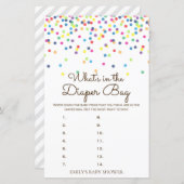 レインボー散水式ベビーシャワーゲーム印刷 (正面/裏面)