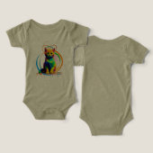 レインボー数々のウイスカーの猫夢 (デザイン正面&裏面)