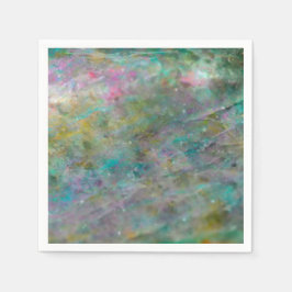 レインボー数々のカラーのクリスタルロック大理石 スタンダードカクテルナプキン