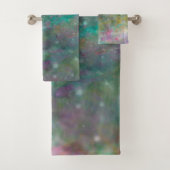 レインボー数々のカラーのクリスタルロック大理石 バスタオルセット (インサイチュ)