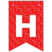 レインボー数々のカラーハートハッピーバースデー バンティングフラッグ (第2の旗)