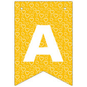 レインボー数々のカラーハートハッピーバースデー バンティングフラッグ (第3の旗)