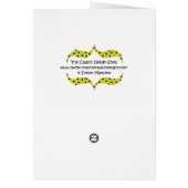 レインボー数々のシルク色の生地フォトカード (裏面)