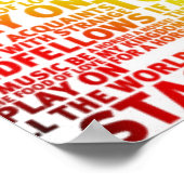 レインボー文字シェイクスピア ポスター (角)