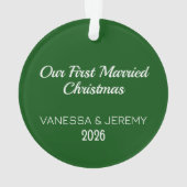 レインボー新郎新婦初めてのクリスマス オーナメント (裏面)