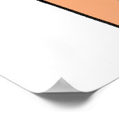 レインボー旗を振る手書き手 ポスター (角)