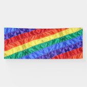 レインボー旗ゲイプライドレインボーストライプズLGBT LGBTQ 横断幕 (横)
