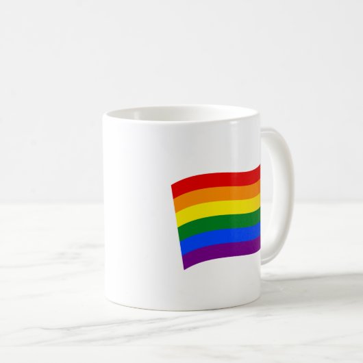 レインボー旗ゲイプライドLGBT LGBTQ愛は愛である コーヒーマグカップ (正面右)