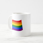 レインボー旗ゲイプライドLGBT LGBTQ愛は愛である コーヒーマグカップ (正面左)