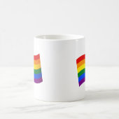 レインボー旗ゲイプライドLGBT LGBTQ愛は愛である コーヒーマグカップ (中央)
