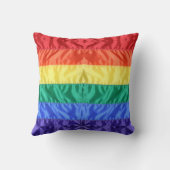 レインボー旗ゲイプライドLGBTQ LGBTの愛は愛である クッション (裏面)