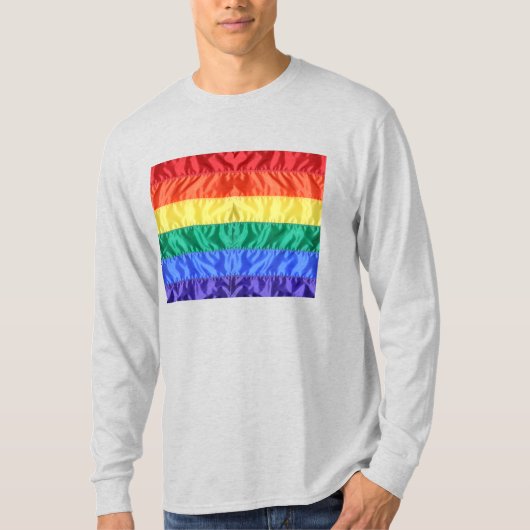 レインボー旗ゲイプライドLGBTQ LGBTの愛は愛である Tシャツ (正面)