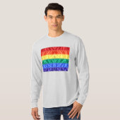 レインボー旗ゲイプライドLGBTQ LGBTの愛は愛である Tシャツ (正面フル)