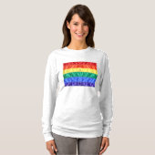 レインボー旗ゲイプライドLGBTQ LGBTの愛は愛である Tシャツ (正面フル)