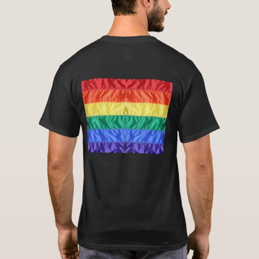 レインボー旗ゲイプライドLGBTQ LGBTの愛は愛である Tシャツ (裏面)
