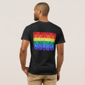 レインボー旗ゲイプライドLGBTQ LGBTの愛は愛である Tシャツ (裏面フル)