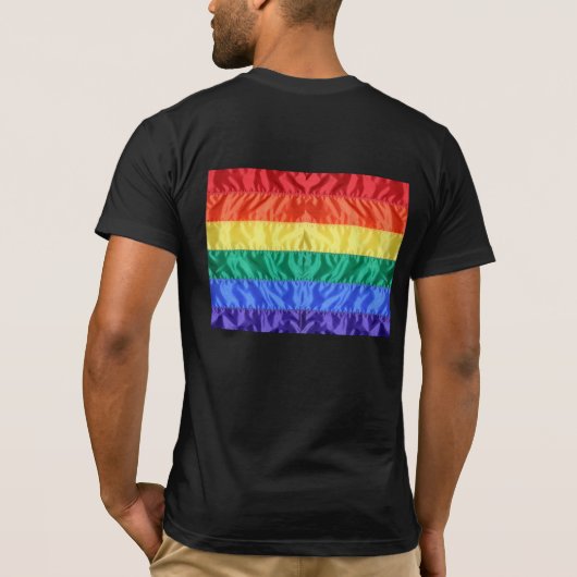 レインボー旗ゲイプライドLGBTQ LGBTの愛は愛である Tシャツ (裏面)