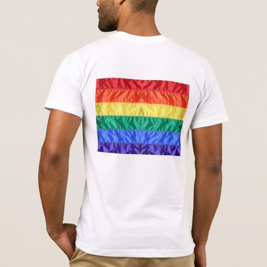 レインボー旗ゲイプライドLGBTQ LGBTの愛は愛である Tシャツ (裏面)