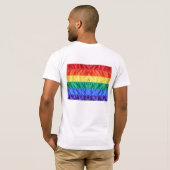 レインボー旗ゲイプライドLGBTQ LGBTの愛は愛である Tシャツ (裏面フル)