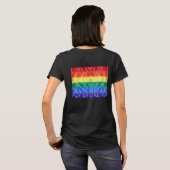 レインボー旗ゲイプライドLGBTQ LGBTの愛は愛である Tシャツ (裏面フル)