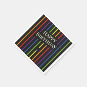レインボー旗ゲイ同性愛者lgbtq誕生日ナプキン スタンダードカクテルナプキン (角)
