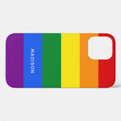 レインボー旗名前をカスタムするの電話ケース Case-Mate iPhoneケース (裏面 (横))