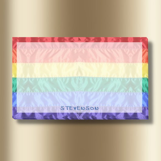 レインボー旗名前をカスタムするレインボーストライプズLGBTQ+ ポストイット