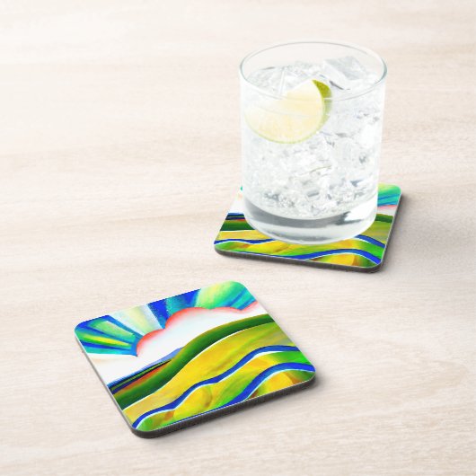 レインボー日が差すこと風景 コースター (右側)