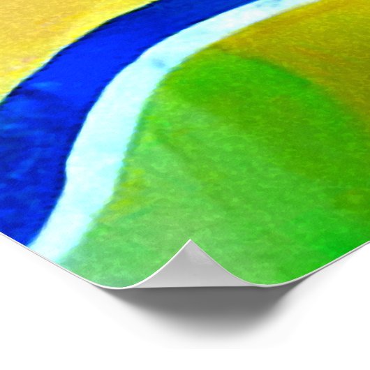 レインボー日が差すこと風景 ポスター (角)