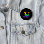 レインボー星占い猫LGBTゲイプライド国旗 缶バッジ (インサイチュ)