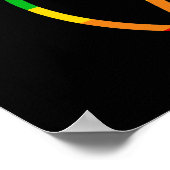 レインボー星形五角形 ポスター (角)