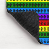 レインボー星形五角形 マウスパッド (コーナー)