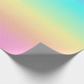 レインボー春パステルズイングラデーショストライプン ラッピングペーパー (角)