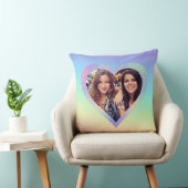 レインボー最高のハートフレンズカスタム写真 クッション (椅子)