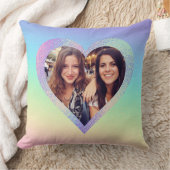 レインボー最高のハートフレンズカスタム写真 クッション (ブランケット)