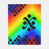 レインボー来ズアウト フリースブランケット (正面)