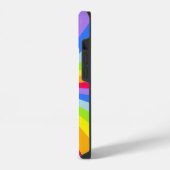 レインボー柄 マルチカラー iPhoneケース (左側面)