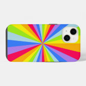 レインボー柄 マルチカラー iPhoneケース (裏面横)