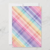 レインボー格子状スウィート16誕生日 招待状 (裏面)