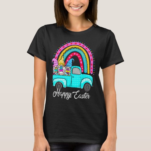 レインボー格言とバニーエッグ狩りトラックイースト Tシャツ (正面)