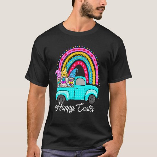 レインボー格言とバニーエッグ狩りトラックイースト Tシャツ (正面)