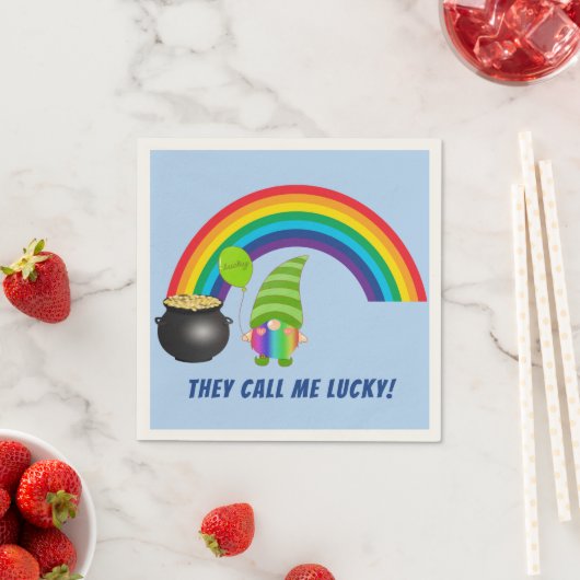 レインボー格言ポットの金ゴールドSt patricksカクテル スタンダードカクテルナプキン (インサイチュ)