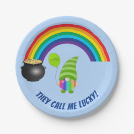 レインボー格言ポットの金ゴールドSt patricks day ペーパープレート