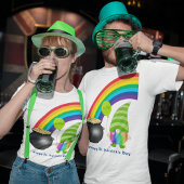 レインボー格言ポットの金ゴールドSt patricks day ユニセックス Tシャツ